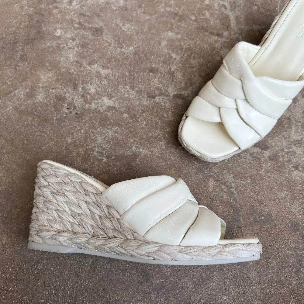 Vince Gillian Mule Sandal White Sz 7.5